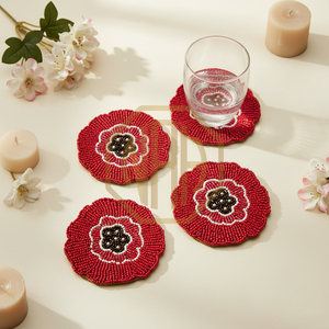 Eco-Friendly Green <b>Beads</b> Round <b>Coaster</b> Bushes Customizable Colors & Sizes 10mm Thick Modern Wedding Decor Mats & Pads - Product Image 5