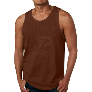 Débardeurs de sport pas chers pour hommes, débardeurs sans manches pour garçons, débardeurs de musculation en tissu gaufré - Product Image 3