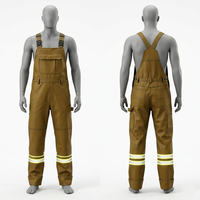 Combinaison de travail en coton rose pour homme, respirante, avec bretelles réglables, uniforme