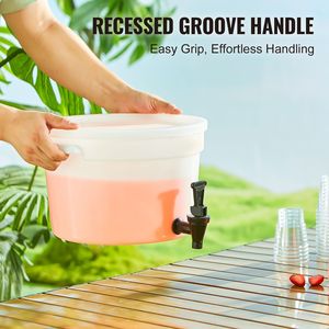 Dispenser per Bevande in Plastica da 3 Galloni con Rubinetto e Coperchio per Feste - Dispenser per Succhi, Tè Freddo, Limonata - Product Image 5