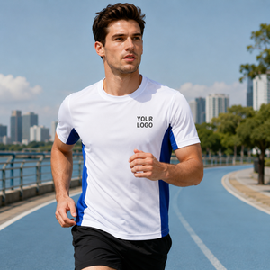T-shirt d'entraînement personnalisé en gros pour hommes avec logo, panneaux en maille respirante, idéal pour la gym, le CrossFit et les entraînements en extérieur - Product Image 6