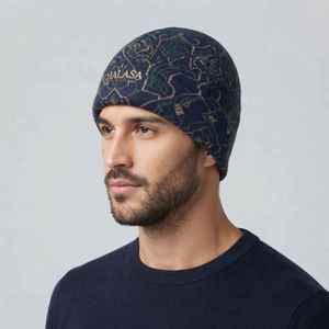 CHALASA SPORTS CS-BC-19 Bonnet en laine jacquard personnalisé unisexe doublé polaire brodé, ajustable, chaud, décontracté pour l'automne et l'hiver - Product Image 3