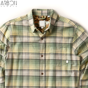 Chemises en flanelle classiques de qualité supérieure, fournisseur fiable, nouvelles, douces et chaudes, boutonnées, élégantes, à carreaux vert et crème, avec poches poitrine. - Product Image 6