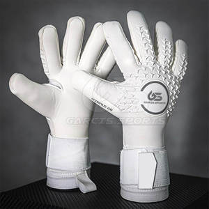 White Football Goalkeeper Gloves Protection Breathable Non Slip PVC <b>Soccer</b> Adjustable Wrist Strap Unisex for Training - Product Image 6