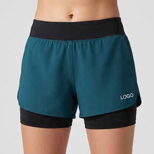 Custom Women's Lightweight Running <b>Shorts</b> 2 in 1 Fitness Gym Workout Yoga <b>Shorts</b> with Inner Lining Pocket Sportswear - Product Image 5