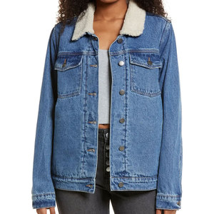 New Wholesale High Quality Breathable Women Jeans <b>Denim</b> <b>Jacket</b> Top Quality <b>Lightweight</b> Women Plain Dyed <b>Denim</b> <b>Jackets</b> - Product Image 1
