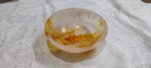 Cuenco completo hecho a mano de resina para fruta y ensalada Cuenco remolino de Resina 100% para comer, mezclar y servir - Product Image 4