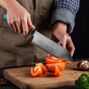 Ensemble de couteaux de cuisine en acier Damas de qualité supérieure LEGACY BLADES, 9 pièces, avec lames polies ambidextres, manches en résine, fournisseur d'usine - Product Image 2