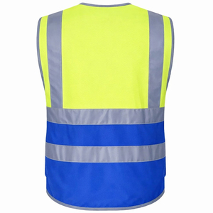เสื้อกั๊กนิรภัยสีน้ำเงิน แดง ส้ม แบบกำหนดเอง ANSI Class 2 EN ISO 20471 Class 1 แถบสะท้อนแสง กันน้ำ ไฟ LED กระพริบ น้ำหนักเบา สำหรับ - Product Image 6