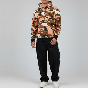 <b>Men's</b> Custom Logo Print Pullover <b>Camo</b> Hooded Sweatshirt Oversize Pullover <b>Hoodies</b> In Reasonable Price - Product Image 5