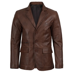 2026 OEM Tendance Actuelle Veste Chauffante d'Hiver pour Homme en Cuir de Vachette Marron Véritable Imperméable à Capuche Haute Qualité Faible MOQ Grandes Tailles - Product Image 2