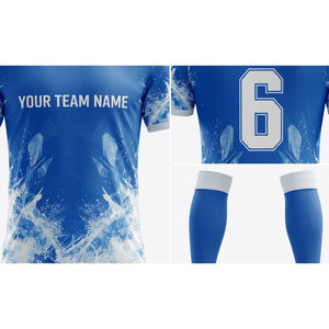 Custom Sublimated Soccer Jersey Set Men's <b>Red</b> Black Gradient 100% Polyester Moisture Wicking Short Sleeve Uniforms Adult Size - Product Image 5