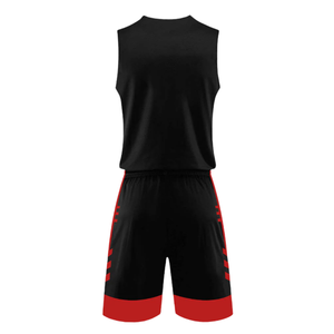 Uniforme de Baloncesto Negro con Cuello en V para Hombre, Conjunto de Camiseta y Pantalones Cortos Deportivos, Diseño Personalizado con Nombre del Equipo, Nombre y Número, Kit de Baloncesto - Product Image 4