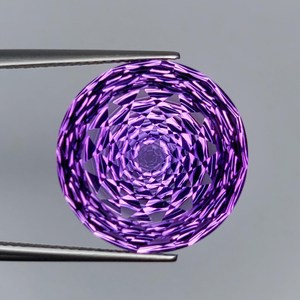 Piedra Preciosa de Amatista Natural, Corte Cóncavo Redondo, Cuarzo Morado, para Joyería, Cristal Curativo - Product Image 5