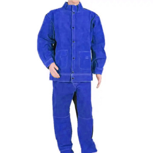 Combinaison de soudage complète en cuir de vachette pleine fleur pour soudeurs, combinaisons de sécurité industrielles et vêtements de protection anti-étincelles pour le soudage - Product Image 5