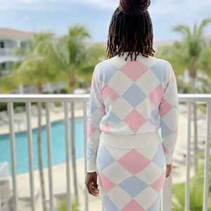 Pull Argyle Jack and Jill pour filles, cardigan à col en V et boutons, tricot doux, style preppy, tenue scolaire pour enfants, boutique de mode - Product Image 4