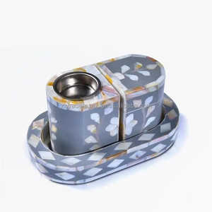 Premium <strong>Bone</strong> and Mother of Pearl Incense Burner with Elegant Floral <strong>Inlay</strong> Design - Product Image 3