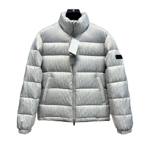 Vente en gros vestes d'hiver épaissies en duvet d'oie pour hommes veste bouffante imprimée de marque personnalisée hommes vestes à bulles rembourrées pour hommes - Product Image 2