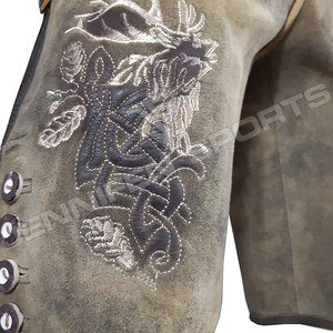 Disfraz de Lederhosen Corto de Cuero Sintético para Hombre, Estilo Bávaro, para Oktoberfest, Festival Alemán de la Cerveza, Cosplay, Fiesta - Product Image 4