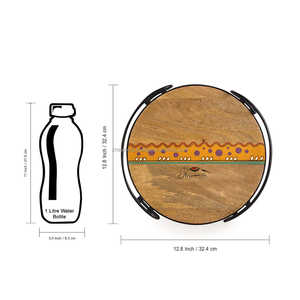 Placa de cargador de madera Rectangular hecha a mano de alta calidad, bandeja de servicio grande y elegante para fiestas, postres, Decoración de mesa elegante - Product Image 6