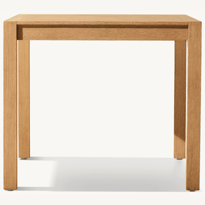 Table à manger en teck massif, durable et écologique, best-seller, pour usage intérieur/extérieur, hôtel, villa, forme rectangulaire, style simple et moderne - Product Image 2