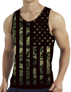 Men Sublimation Tank <b>Top</b> Breathable Polyester/Cotton Modern Gym Apparel Lightweight Stretch Fabric for Fitness Sports - Product Image 1