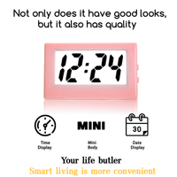 Horloge LCD portable mini triangle avec grand écran pour une utilisation et une utilisation pratiques sur le bureau de la décoration intérieure numérique