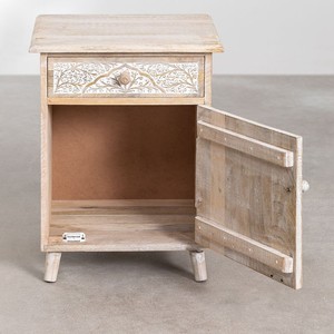 Mesita de noche Vandana Amber Layer de madera de mango - Product Image 4