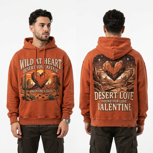 Sweat à capuche pour homme avec broderie en relief, logo personnalisé, streetwear, pull en coton épais, molleton français, coupe oversize - Product Image 5