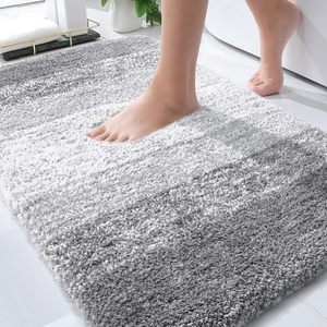 Hot Selling 17"x24" Microfiber Bath <b>Mat</b> Super <b>Absorbent</b> Non-Slip Floor Thick Plush Shaggy Tufted Bathroom Rug Washable Hotel - Product Image 1