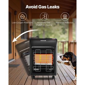 Stufa a Gas Propano da 6000 a 18000 BTU con 3 Modalità di Regolazione della Temperatura e Protezione Antiribaltamento, Radiatore per Garage e Patio - Product Image 3