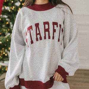 Custom <b>Mock</b> <b>Neck</b> Sweatshirt Women Men Chenille Embroidery Letter Gingham Polka Dot Patch College University Style - Product Image 4