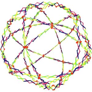 Grande balle en plastique arc-en-ciel extensible, jouet sensoriel, élasticité, conçue spécifiquement pour les garçons, balles de jeu originales - Product Image 1