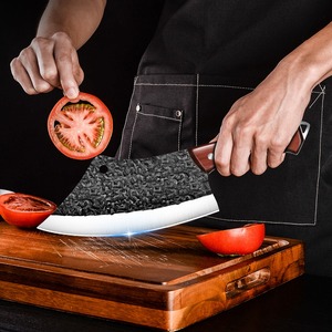 Handmade Cleaver <b>Knife</b> Forged Carbon Steel Wood <b>Handle</b> Cleaver Chef Butcher <b>Knives</b> Outdoor Slaughter <b>Knife</b> - Product Image 2