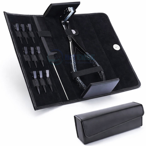 Kit de pinces professionnelles pour extensions de cheveux à bandes adhésives en acier inoxydable noir étanche avec clips et peigne pour coiffeurs – Vente en gros - Product Image 6
