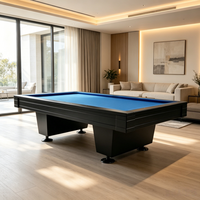 Billard professionnel en bois massif à 3 coussins sans poches, table de billard commercial avec rail en caoutchouc, logo personnalisé pour club