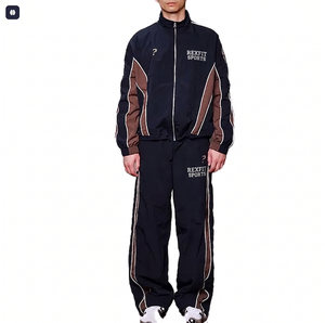 Clothing Manufacturers Rexfit Track Suit Windbreaker Letter Print Lightweight <b>Zip</b> <b>up</b> <b>Jacket</b> Tracksuits for Men Nylon Custom Logo - Product Image 1