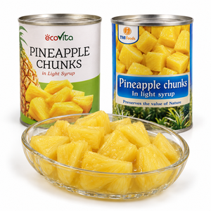 Made In Vietnam Best Quality Best Rate Top Selling <b>Canned</b> Pineapple Chunks in Light Syrup Customized Packaging - Product Image 1