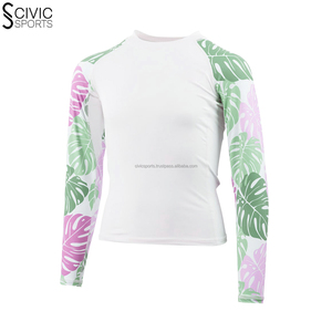 Active Wear Gym Rash Guard con mangas completas Logotipo personalizado Material Spandex-Precio al por mayor - Product Image 2