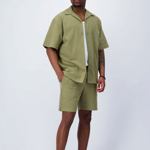 Nuevo Conjunto de Camisa y Pantalón Corto para Hombre, Estilo Formal, Tela de Rizo, Secado Rápido, Personalizable, Servicio OEM de Alta Calidad, Venta al Por Mayor - Product Image 5