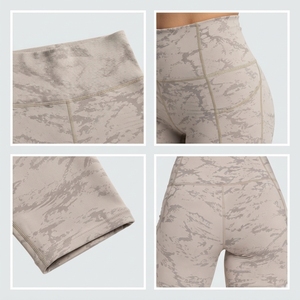 Shorts de yoga pour femmes personnalisés OEM, taille haute, à compression, pour la gym, séchage rapide, couche de base - Product Image 6