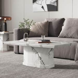 High-<b>End</b> Natural Marble Coffee Table with Solid Surface Vanity Top Hotel Use Farmhouse Design Polished Finish - Product Image 3