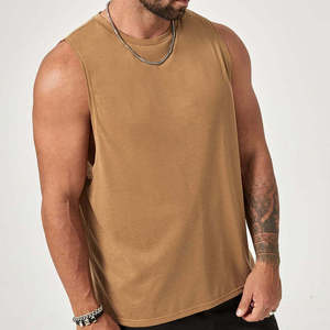 Solid Color Men Tank Top Low Price Fashion Summer Wear Breathable Cotton Ribbed Gym Muscle Vest Quick Dry Tank Top - Product Image 5