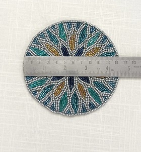 Handmade <b>beaded</b> maasai <b>coasters</b>, recycled beads, beautiful and vibrant <b>coasters</b> by whimsy art craft - Product Image 5