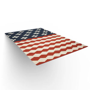 Alfombra Kilim de Lana Hecha a Mano, Diseño Abstracto Moderno, Antideslizante, Ecológica, Apta para Mascotas, de Pelo Corto - Product Image 3