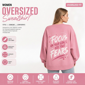 Sweat-shirt surdimensionné imprimé personnalisé pour femme, pull en molleton bouclette à manches longues, haut de survêtement pour l'hiver - Product Image 3