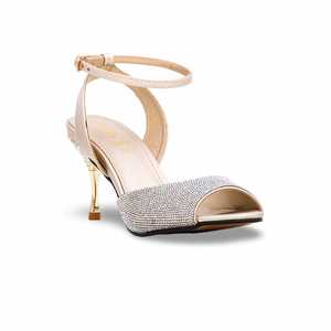 Sandale fantaisie de mariée dorée FN5850 Design élégant pour les occasions spéciales - Product Image 2