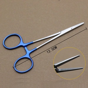 1pcs Manual Stainless Steel Hemostatic Pliers Surgical Forceps Needle <b>Holder</b> Elbow Straight Head - Product Image 5