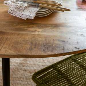 Mesa de comedor redonda de madera de mango Vandana Nimbus Zentrix - Product Image 3