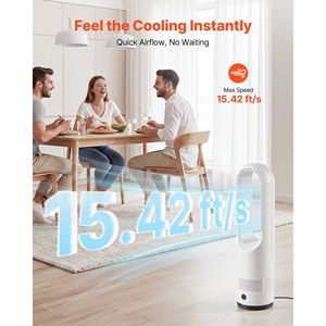 "High Velocity 8-Speed Bladeless Standing Fan with 9-Hour <b>Timer</b> and AU/US <b>Plug</b> Types" - Product Image 3